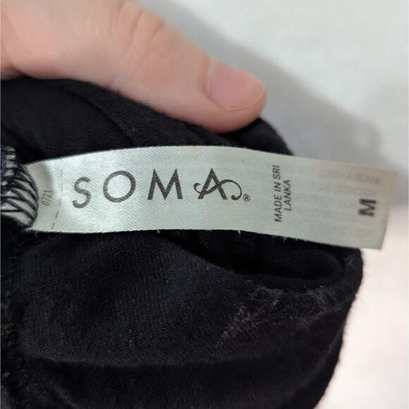 Soma Black & White Starburst Relaxed Fit Cool Nights Scoop Neck Sleep Shirt Med - Picture 6 of 8